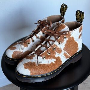 Dr Martens Church Monkey Cow Print Boots UK3/US5/EU36